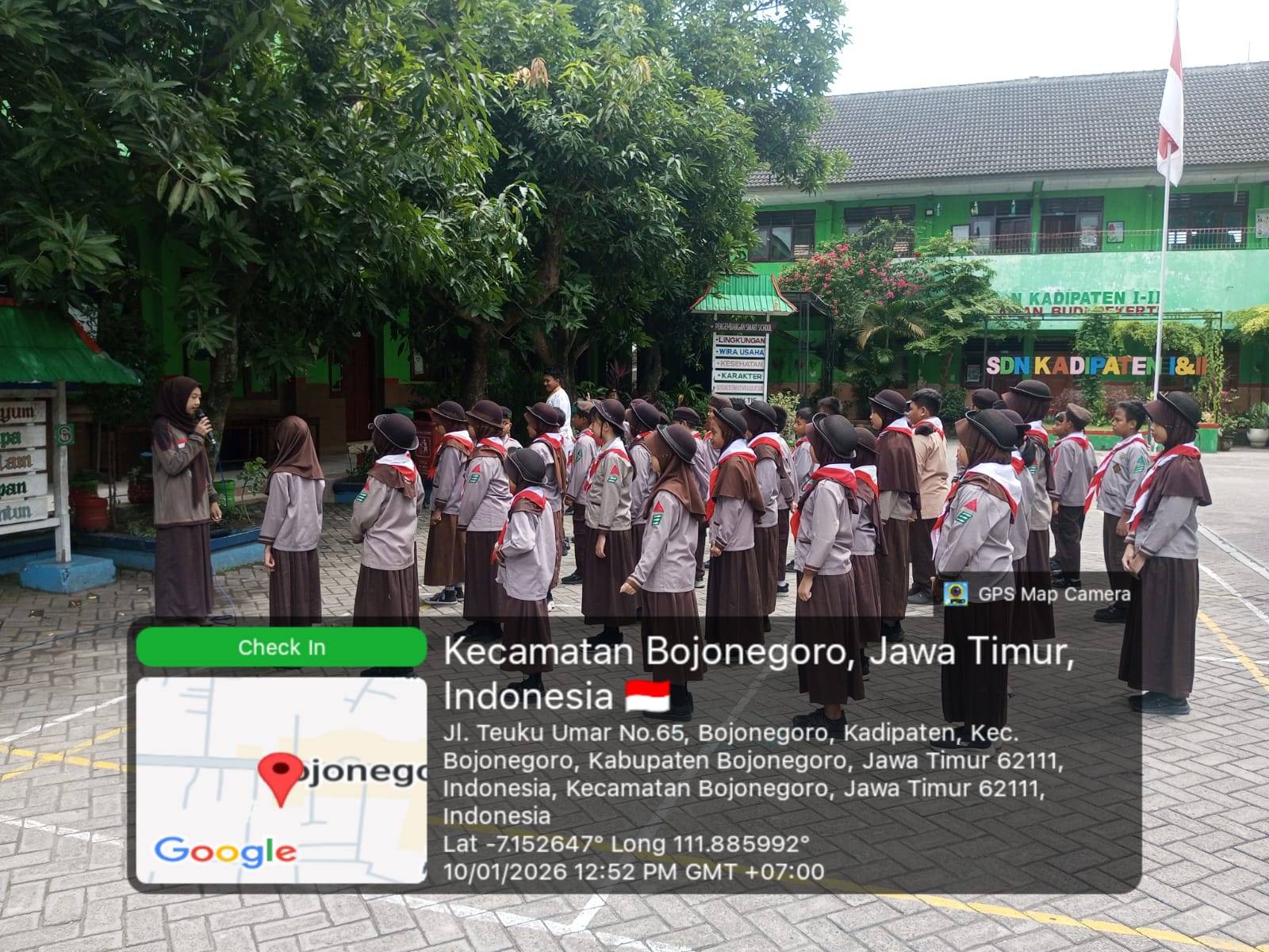 Apel Pembukaan Latihan Pramuka Penggalang Kelas 5 dan 6 di Awal Semester II